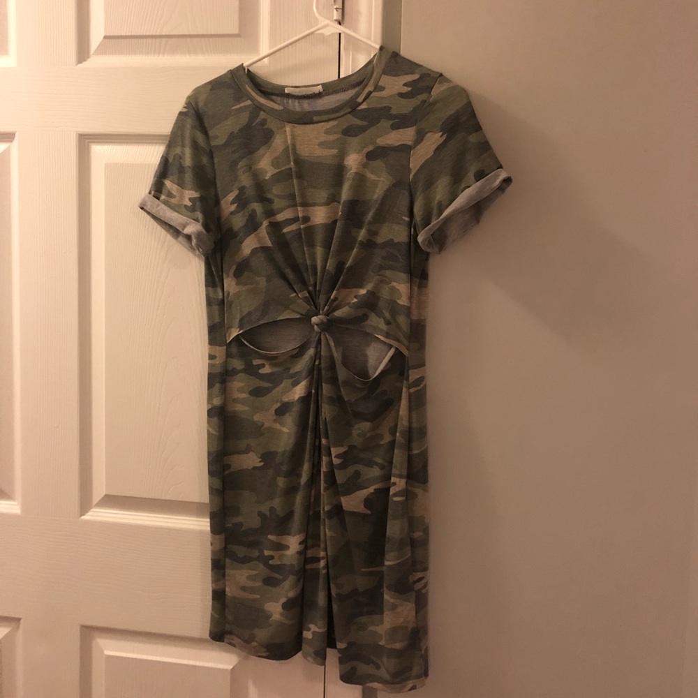 Camo cutout dress